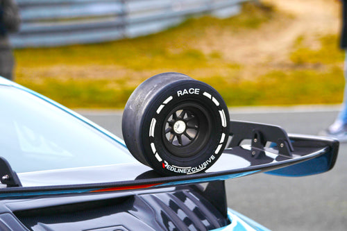 Mini Race Tyre Metallic Hard / White